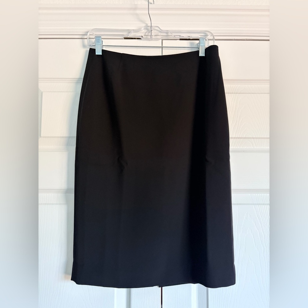 Lafayette 148 New York Tailored Black Pencil Skirt